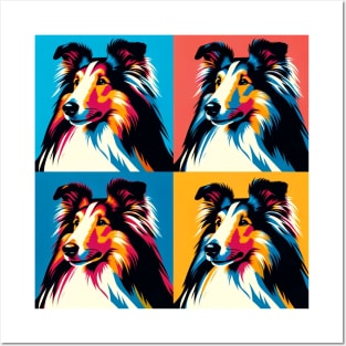 Collie Pop Art - Dog Lover Gifts Posters and Art